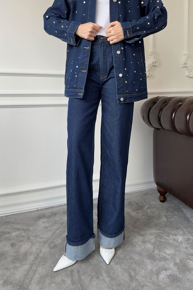 Blue Denim Trousers - Double Leg Model