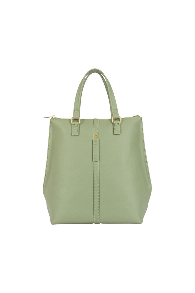 حقيبة ظهر نسائية كبيرة الحجم بدون أدوات - خضراء - 1