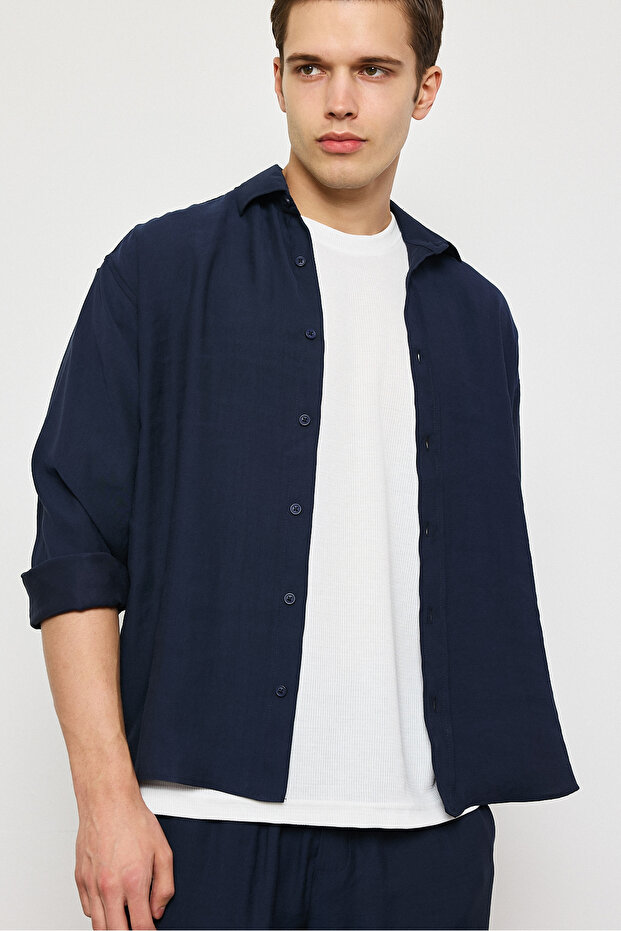 Modal Kumaş Premium Erkek Oversize Gömlek - 8