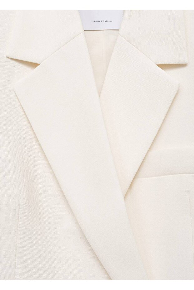 Kontrast Kruvaze Blazer Ceket - 5