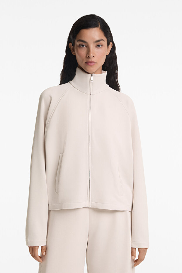 Pleated back Soft Touch jacket with modal - 1