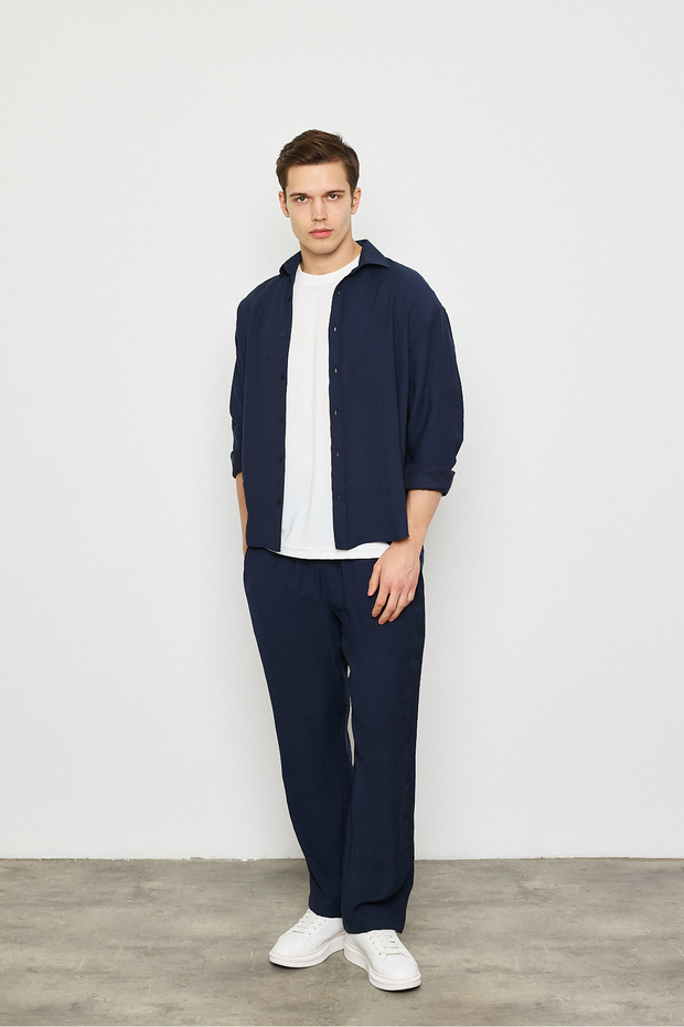 Modal Kumaş Premium Erkek Oversize Gömlek - 4