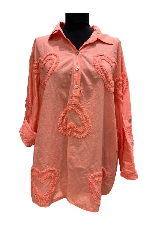 Italian 100% Cotton Heart Shirt