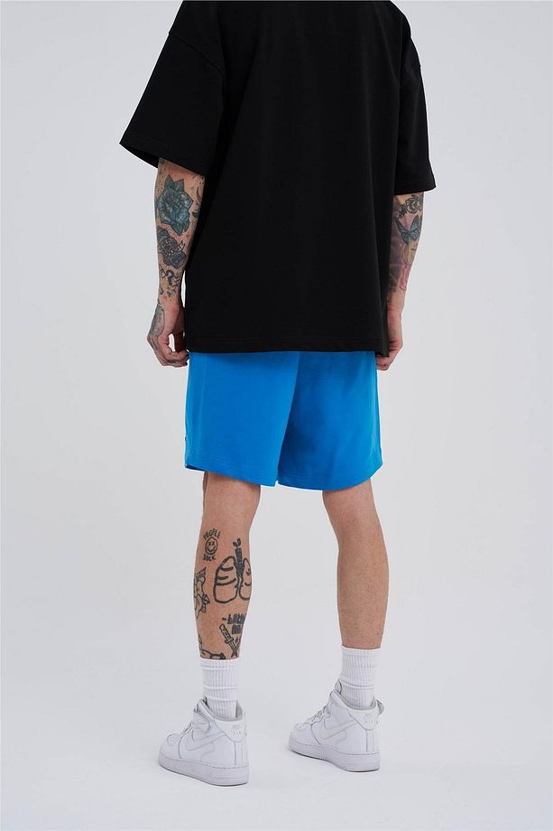 UNISEX OVERSIZE BASIC CEPLİ ŞORT LENS - 3