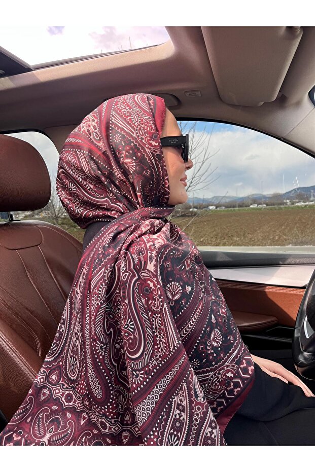 العرقية الرجعية نمط القطن بورجوندي شال
