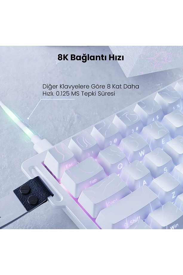 Attack Shark X68 He Manyetik Switch Klavye 8k 0.125ms Gecikme - 3