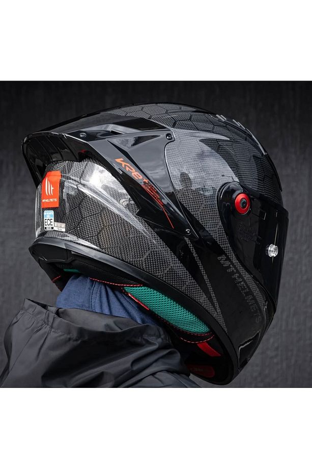 Kre+ S Carbon solid a11 kask (şeffaf vizörlü) - 4