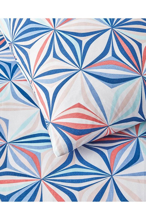 Vivid Lines Kolay Ütülenir Çift Kişilik Nevresim Takımı Mavi - 4