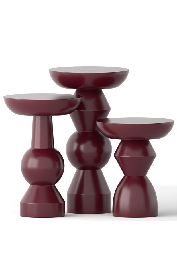 Enva 3'lü Ahşap Sehpa Takımı - 2