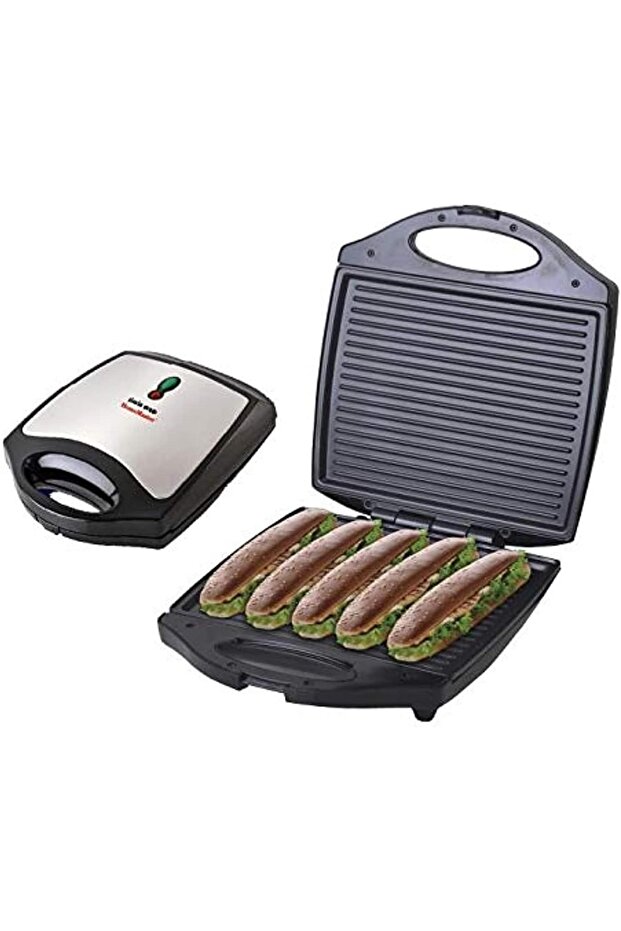 ماكينة تحضير ساندويتشات كهربائية بقدرة 1100 وات 1100 W HM-323 أسود