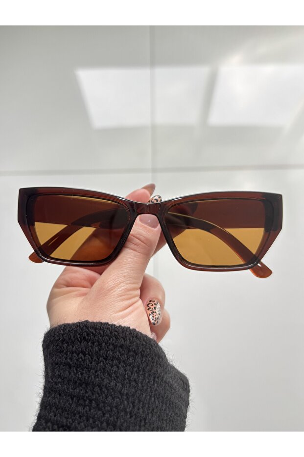 Pradix Brown Sunglasses Cateye Brown Glass Color