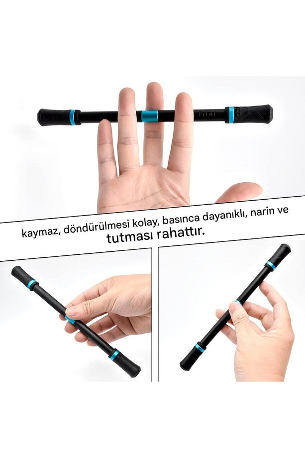 Metal Döner Kalem - Profesyoneller için Dengeli ve Yüksek Kaliteli Spinner Kalem 23 cm x 1.6 cm - 3