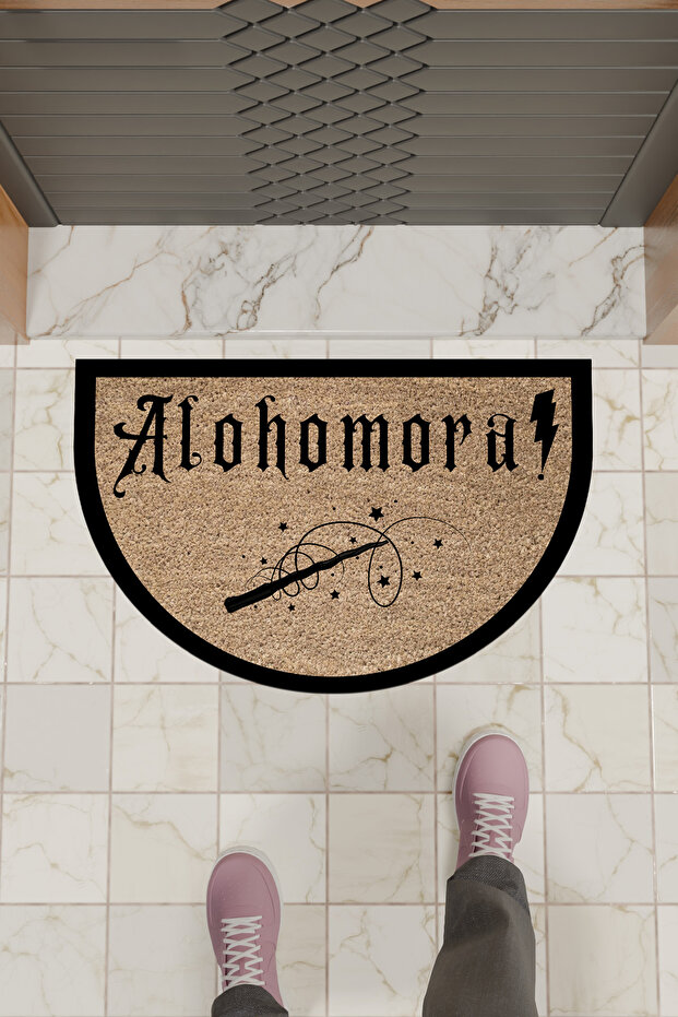 Brown Modern Digital Doormat - Front Door Alohomora Doormat