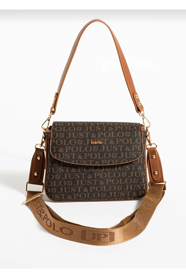 Women's Two-Strap 3-Compartment Shoulder and Crossbody Bag