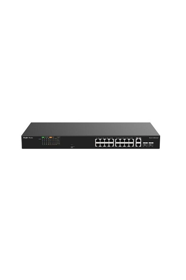 Ruijie-Reyee RG-ES118FGS-LP 16 Port POE+ 2 Port 10-100-1000 Mbps + 2 Port SFP 120W - 1