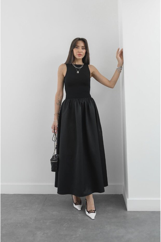 Rochie neagră Conlin Zero Sleeve - 2