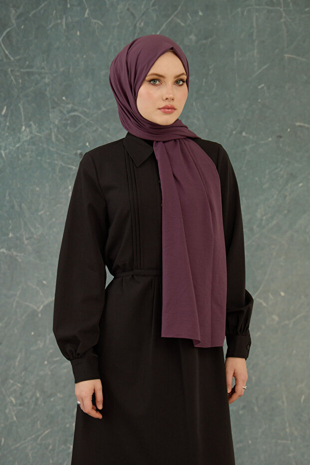 Plain Pattern No Wrinkles Shawl - 3