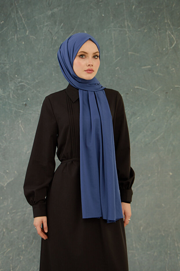 Plain Pattern No Wrinkles Shawl - 2