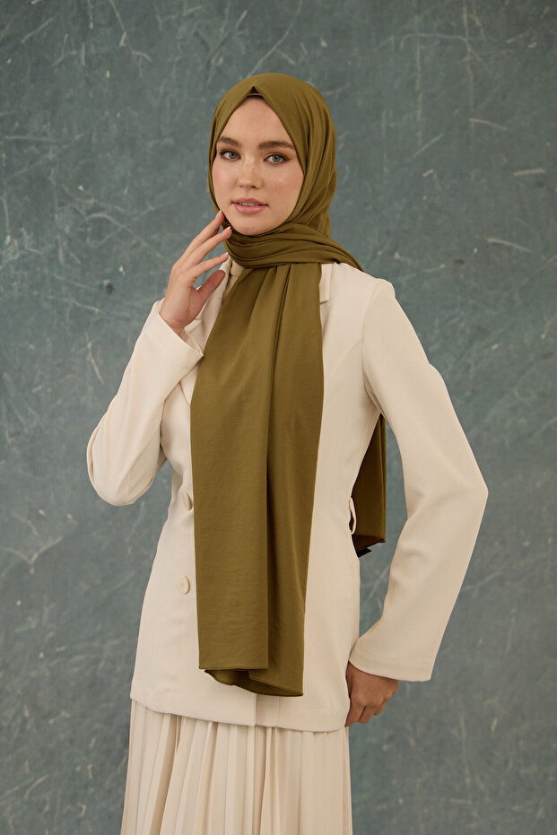 Plain Pattern No Wrinkles Shawl - 5