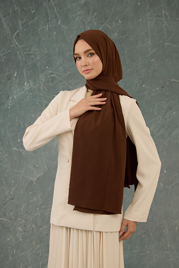 Plain Pattern No Wrinkles Shawl - 5