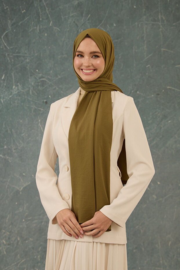 Plain Pattern No Wrinkles Shawl - 6