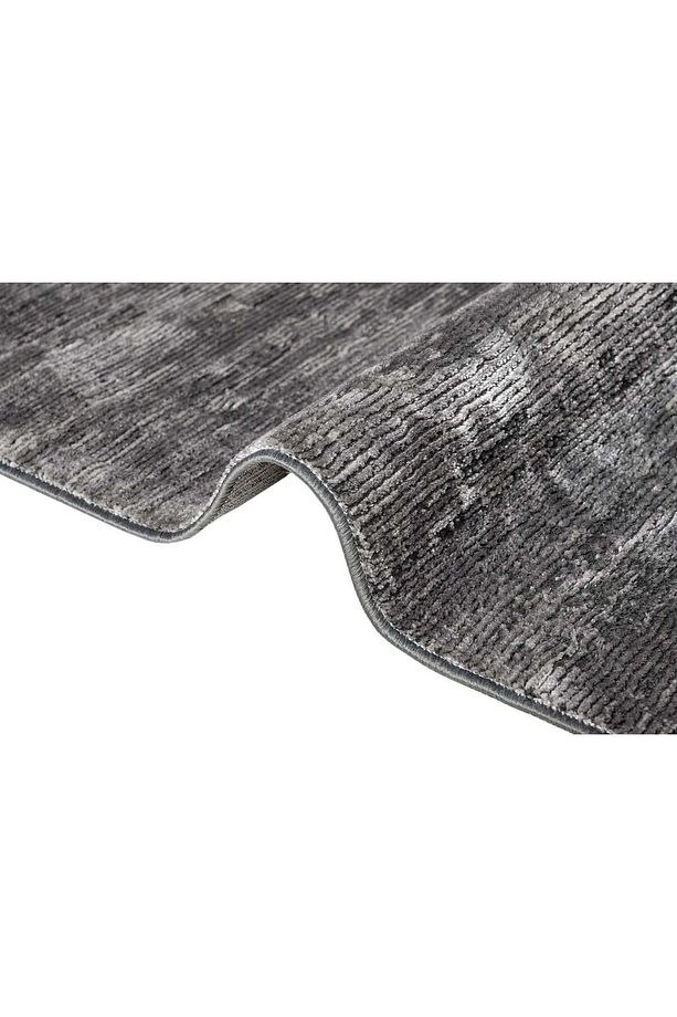 Nadide 1041 Antrasit Modern Mikrofiber Polyester Makine Alan Halısı - 4