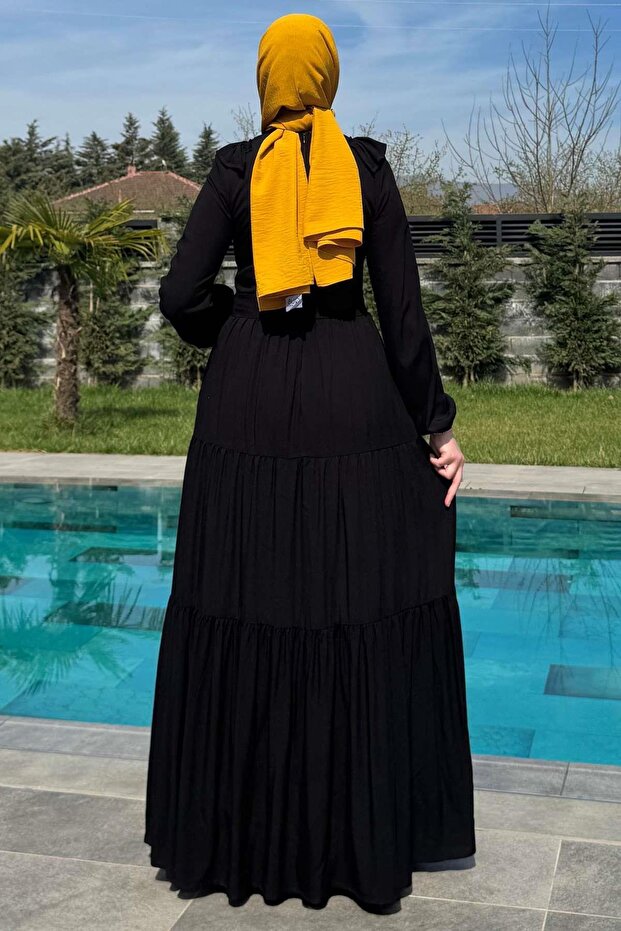 Jale Elbise Siyah - 9