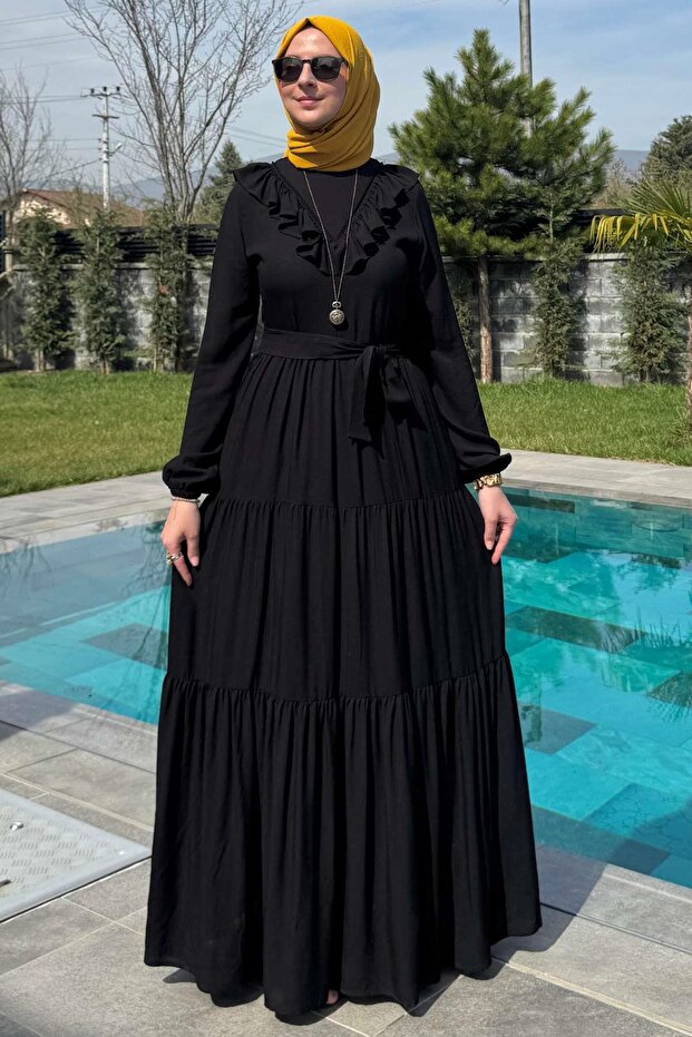 Jale Elbise Siyah - 3