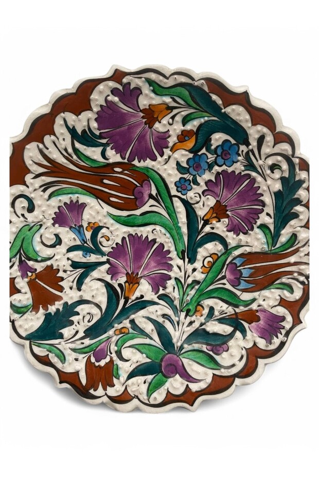 Çini Dekoratif Tabak, Duvar, Masa Süsü, Hediyelik El Yapımı (HANDMADE) Küçük Boy Tabak 18- 20 Cm - 3