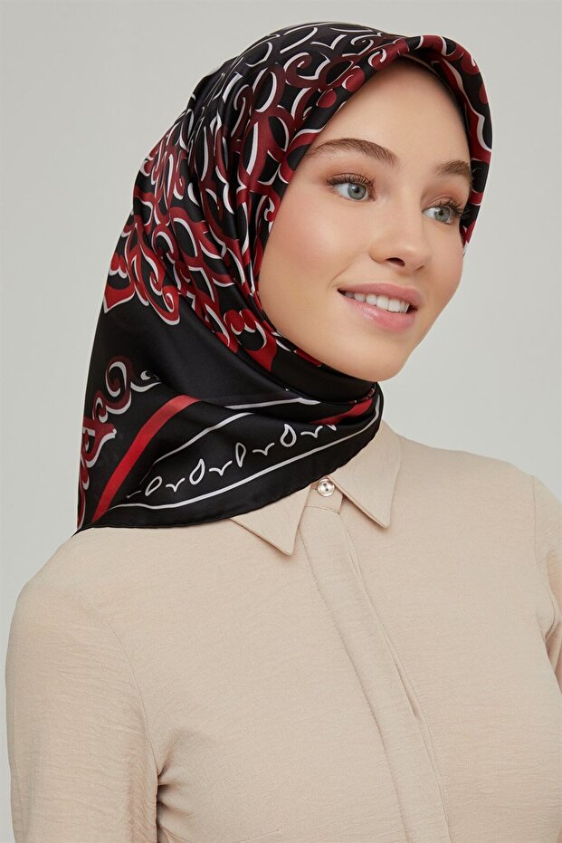 Eșarfă de mătase - 8650D-33 - Tivil - 1