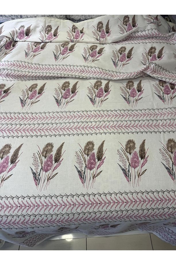 Ekin Desen Baskılı 150x240 Cm. Tek Kişilik Tek Pike - Pembe - 5