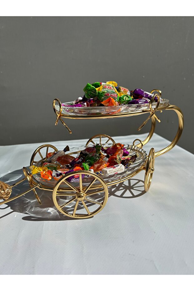 Atlı iki katlı sunumluk-şekerlik - 4