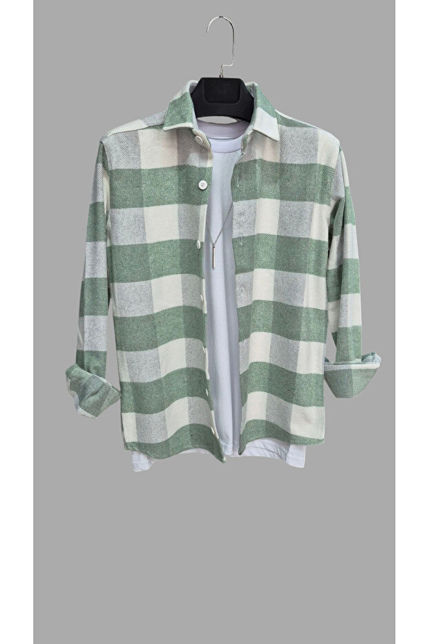 Slim Fit Long Sleeve Plaid Checked Lumberjack Shirt