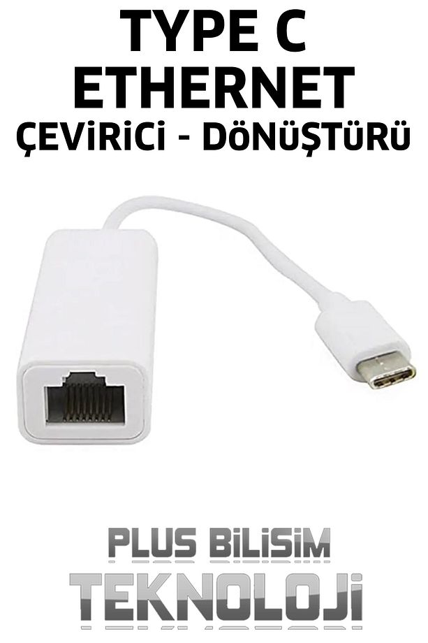 Type C Ethernet Çevirici, Type c to ethernet, Type c Ethernet Dönüştürücü Usb 2.0 Plus Bilişim - 2