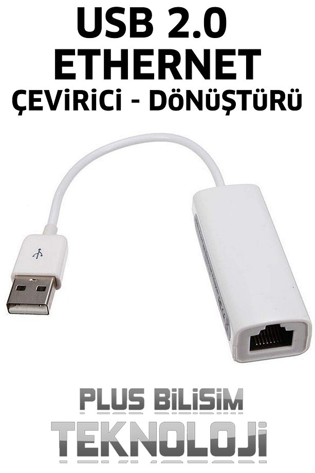 Usb Ethernet Dönüştürücü, Çevirici Usb 2.0 Ethernet, Usb to Ethernet Plus Bilişim - 4