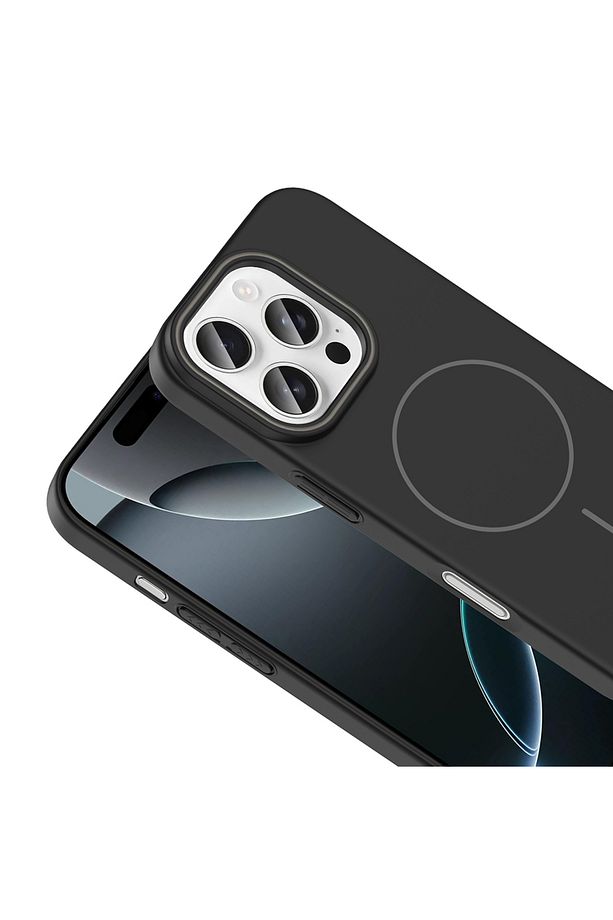 iPhone 16 Pro Max Kılıf Mat Magsafe Şarj Özellikli Hassas Butonlu Lansman Yumuşak Kenar Renkli Kapak - 4