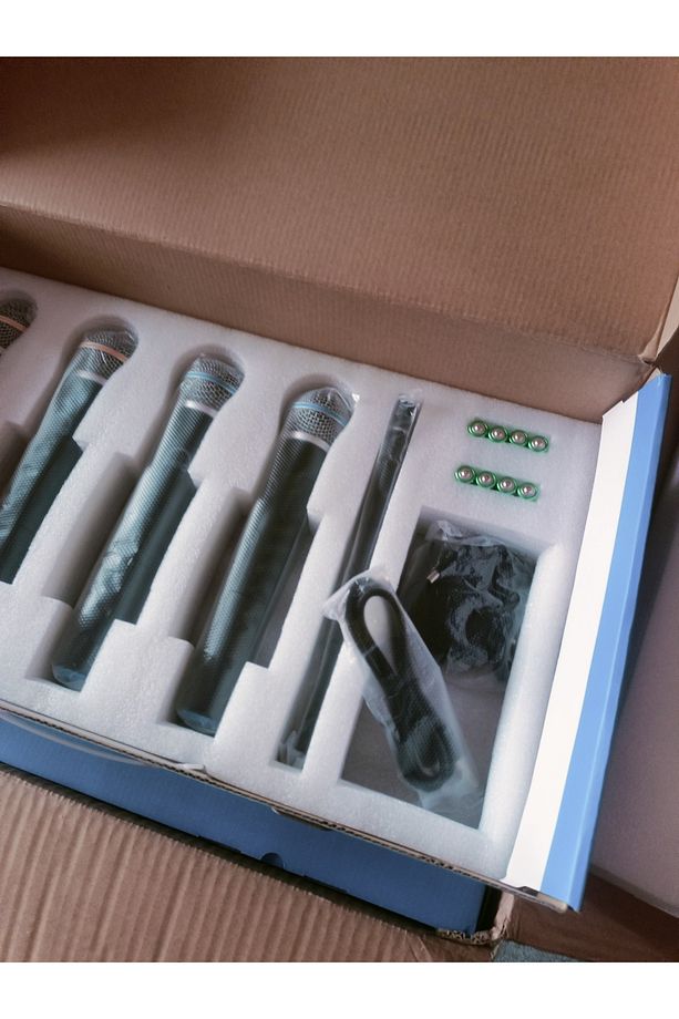 UFF-4E 4 LÜ EL UHF TELSİZ MİKROFON SETİ- 4 LÜ UHF SET - 1