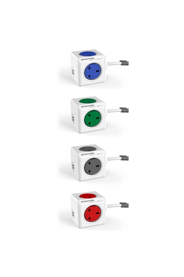 ألوكاكوك وصلة كهربائية بطول 1.5 متر + مدخلي يو اس بي - احمر - 6