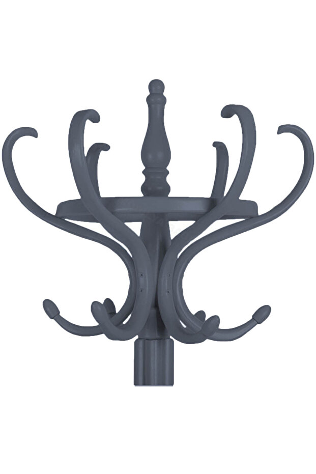 6’lı Tonet Askılık – Antrasit Ahşap - 2