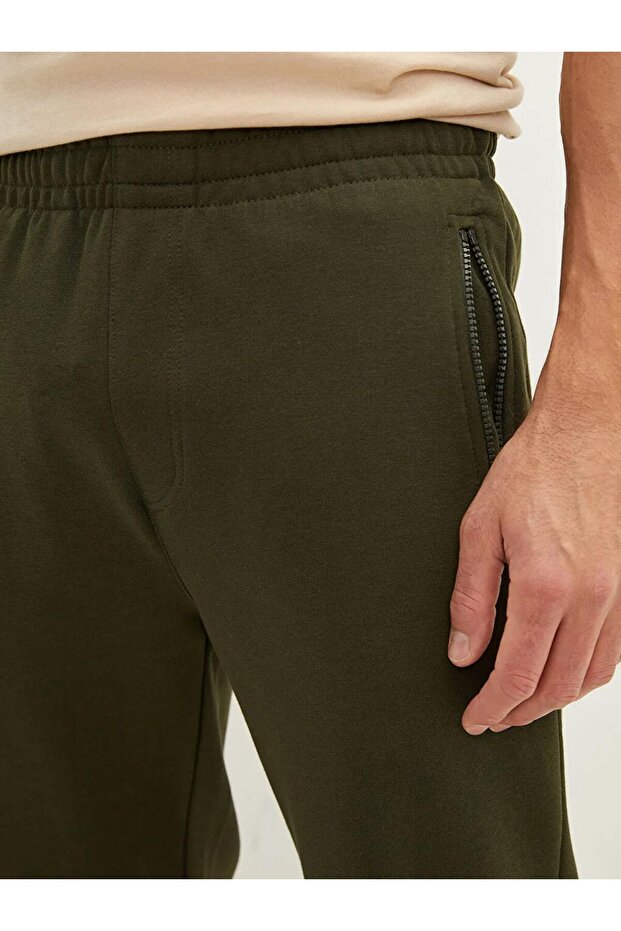 LCWAIKIKI Basic Haki Standart Kalıp Erkek Kalın Eşofman Altı - 5