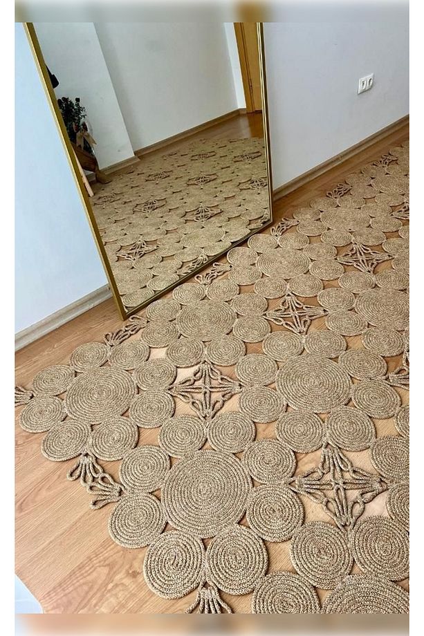 Halı Magnolia 9121 Jüt Örgülü Dekoratif Jüt Hasır Halı - 3