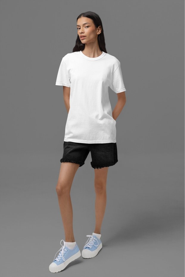 Women/Girls/Kids 100% Cotton Round Neck T-Shirt