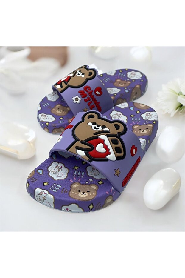 Non-Slip Sea Beach Pool Bathroom Garden Girl's Slippers (Ayicik Pattern)