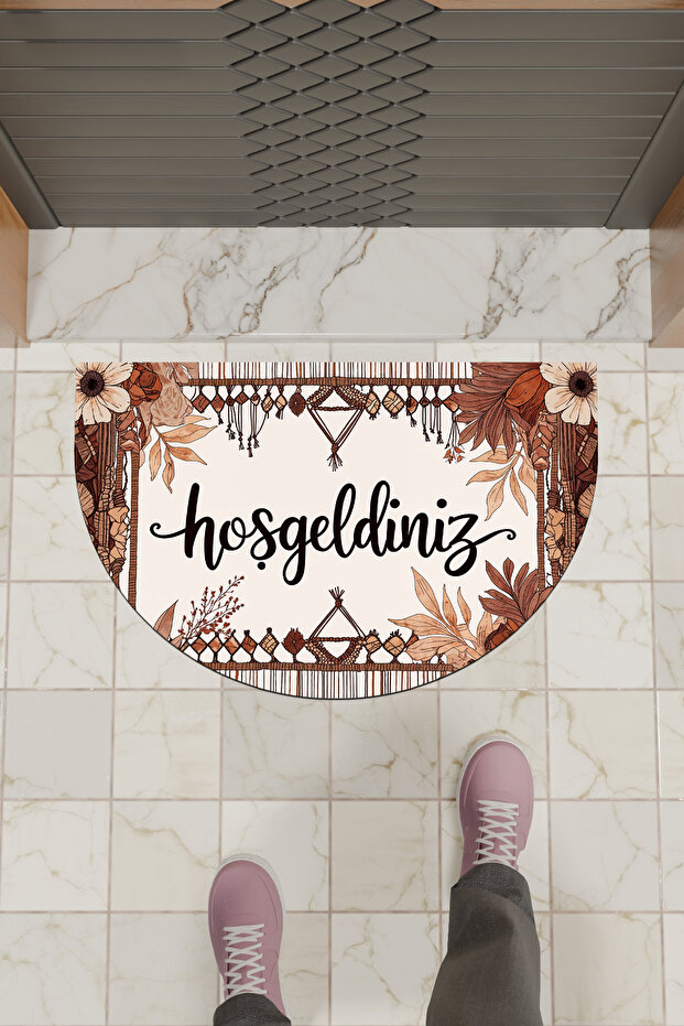 Modern Digital Doormat Floral Welcome Door Mat