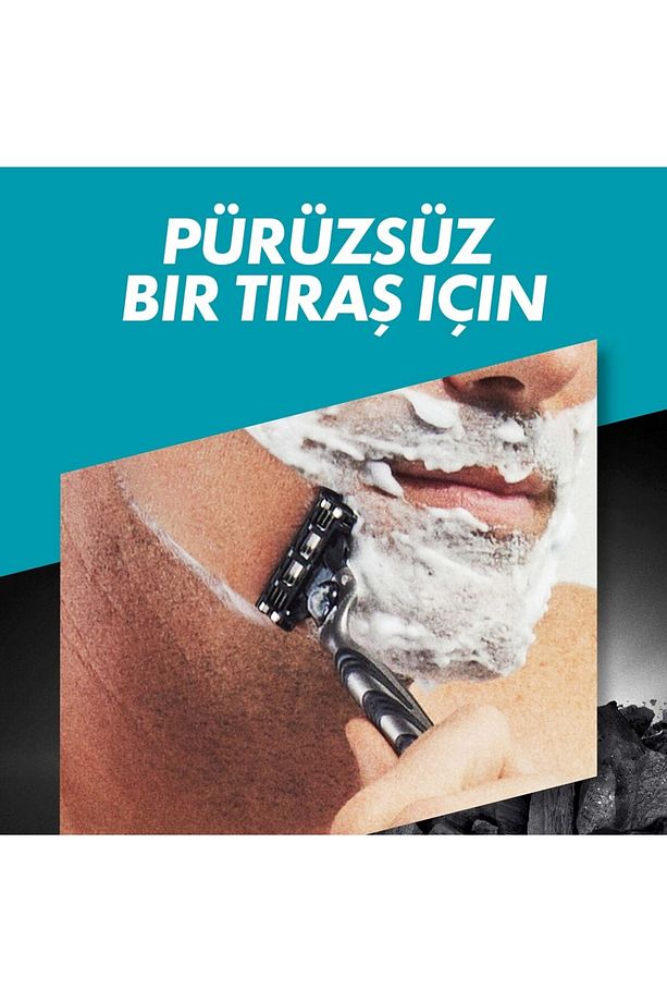 Mach3 Charcoal 16 adet yedek Tıraş Bıçağı + 200 ML Jel + Çanta - 2