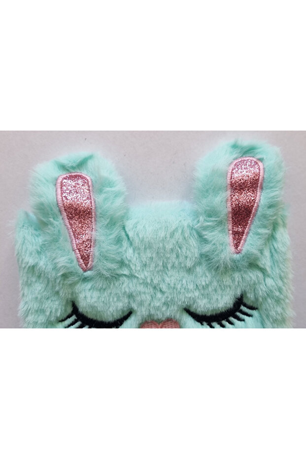 3D Sleeping Rabbits Plush Souvenir Notebook Line Notepad for Daily Memories 80 Sheets- Optional - 2