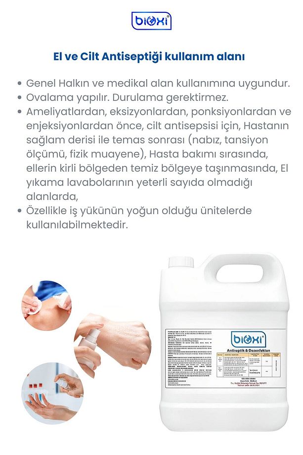 Antiseptik Ve Dezenfektan 5 Lt | Hocl Bazlı Yara, Cilt Ve El Bakımı Için Etkili Çözüm - 4