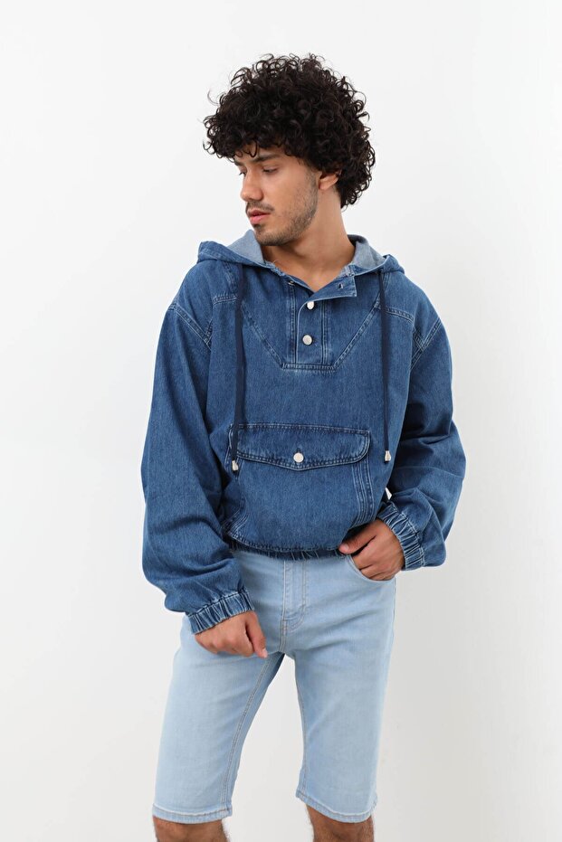 Men's Jean Sweatshirt Dark Blue