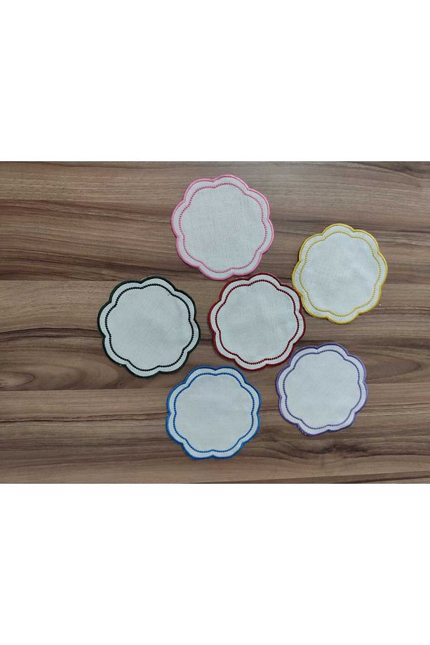 6 ADET KOKTEYL RENKLİ PEÇETE - 1