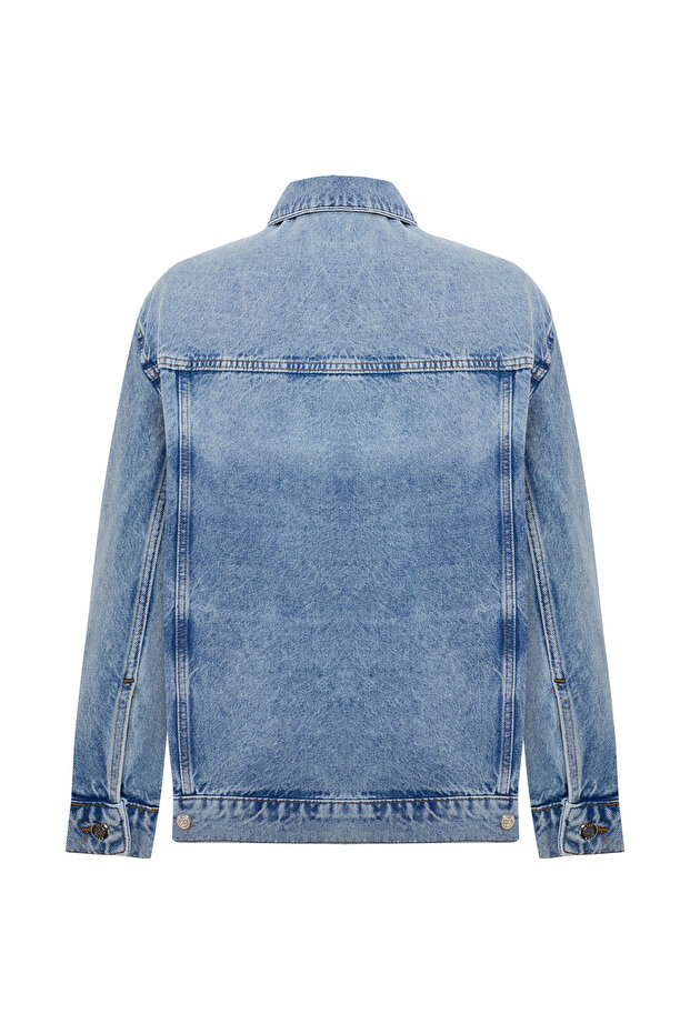 سترة جينز كبيرة الحجم - 6